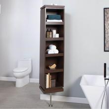 Lacava AQQ-ST-16-42 - Wall-mount rotating cabinet on brushed stainless steel supports, with mirror on one side and open