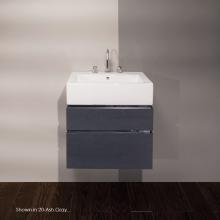 Lacava AQG-W-24-24 - Wall-mount under-counter vanity with finger pulls, without polished steel accents, bothdrawers hav