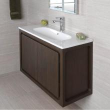 Lacava AQT-W-32-22 - Wall-mount under-counter vanity with two doors routed for finger pulls. W:31 1/2'', D: 1