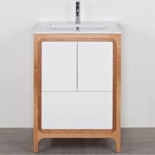 Lacava AQT-F-24-07 - Free standing under counter vanity with routed finger pulls on two doors and one drawer.