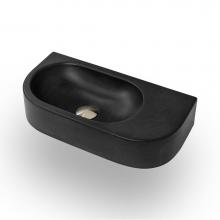 Lacava CT2972-01-CHL - Wall-mount or above-counter concrete sink without an overflow.   W: 21-3/4'', D: 10-5/8&