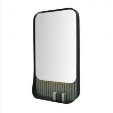 Lacava FLT-M-19-33 - Wall hung mirror with metal frame surround/shelf and fluted detailing