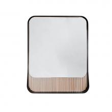 Lacava FLT-M-23-24 - Wall hung mirror with metal frame surround/shelf and fluted detailing