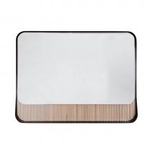 Lacava FLT-M-53-20 - Wall hung mirror with metal frame surround/shelf and fluted detailing