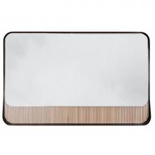 Lacava FLT-M-65-24 - Wall hung mirror with metal frame surround/shelf and fluted detailing