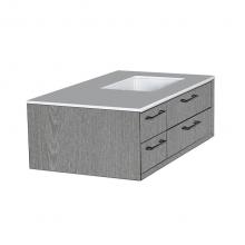 Lacava GEM-UN-36R-07 - Cabinet of wall-mount under-counter vanity G313R which featuring three drawers and solid surface c