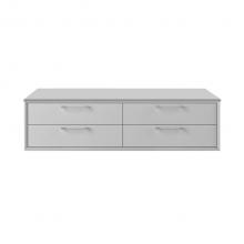 Lacava GEM-ST-48-33 - Cabinet of wall-mount under-counter cabinet  featuring two drawers and solid surface countertop (p