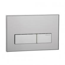 Lacava GE115788-CR - Sigma50 dual-flush actuator with smoke satin glass and brushed stainless steel buttons.