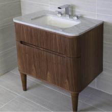 Lacava ELE-W-30-02 - Wall-mount under counter vanity with a routed finger pull drawer.