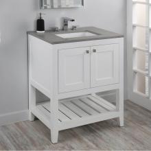 Lacava STL-F-30A-33 - Free standing under-counter vanity with two doors(knobs included) and slotted shelf in wood.