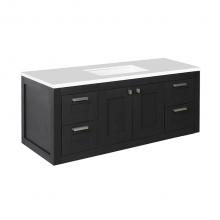 Lacava STL-W-48-20 - Wall-mount under-counter vanity with two doors(knobs included) on center and two drawers(knobs inc