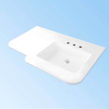 Lacava K36R-ELE-01-G - Vanity-top sink made of solid surface, with an overflow