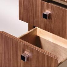 Lacava K844-44 - Cabinet square knob.  W: 1''H: 1''