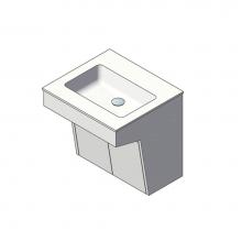 Lacava KBT-ADA-24-20 - Wall-mount vanity with two doors and fingerpull openings; can meet federal ADA requirements when i