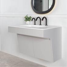 Lacava KBT-ADA-36-24 - Wall-mount vanity with two doors and fingerpull openings; can meet federal ADA requirements when i