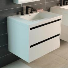 Lacava KUB-W-30B-07 - Wall-mount under counter vanity with 2 drawers and a notch in back. Bathroom Sink H262Tsold separa