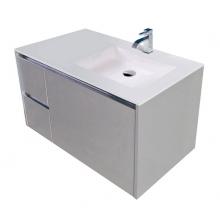 Lacava K36R-03-G - Vanity top solid surface Bathroom Sink with overflow.