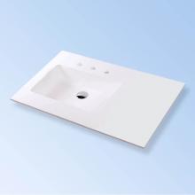 Lacava K36L-02-G - Vanity top solid surface Bathroom Sink with overflow.