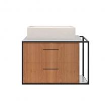 Lacava LIN-VS-24L-20 - Cabinet of wall-mount under-counter vanity LIN-VS-24L  with sink on the left