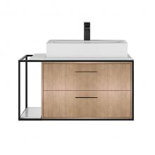 Lacava LIN-VS-30R-06 - Cabinet of wall-mount under-counter vanity LIN-VS-30R  with sink on the right