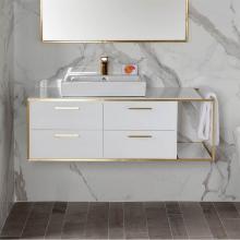 Lacava LIN-VS-48L-02 - Cabinet of wall-mount under-counter vanity LIN-VS-48L  with four drawers (pulls included), metal f