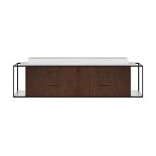 Lacava LIN-VS-72B-20 - Cabinet of wall-mount under-counter vanity LIN-VS-72B with four drawers (pulls included), metal fr