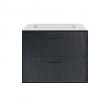 Lacava LIN-UN-24-02 - Cabinet of wall-mount under-counter vanity LIN-UN-24 with two drawers (pulls included), metal fram
