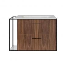Lacava LIN-UN-30R-07 - Cabinet of wall-mount under-counter vanity LIN-UN-30R with sink on the right