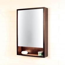 Lacava M06-23-02 - Surface-mount medicine cabinet with mirrored door, two adjustable glass shelves and LED lights in