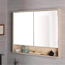 Lacava M06-41-20 - Surface-mount medicine cabinet with two mirrored doors, two adjustable glass shelves in each secti
