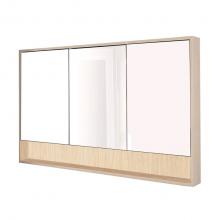 Lacava M06-53-06 - Surface-mount medicine cabinet with three mirrored doors, three adjustable glass shelves in each s