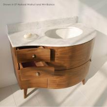Lacava FLO-F-42R-02 - Free-standing wood base with three drawers and one door, washbasin on the right, 42''W,