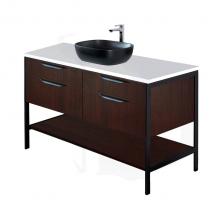 Lacava NAV-VS-48-24 - Cabinet of free standing under-counter vanity with four drawers, bottom wood shelf and metal frame