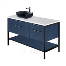 Lacava NAV-VS-48L-20 - Cabinet of free standing under-counter vanity with four drawers, bottom wood shelf and metal frame