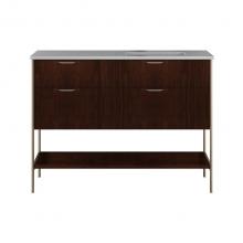 Lacava NAV-UN-48R-06 - Cabinet of free standing under-counter vanity with three drawers, bottom wood shelf and metal fram