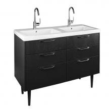 Lacava SOF-F-48D-16 - Floor standing vanity with six drawers.