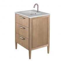 Lacava LRS-F-24B-02 - Free-standing under-counter vanity with two drawers(pulls included), the top drawer has U-shaped n