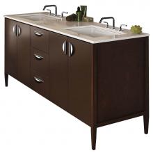 Lacava LRS-F-72-06 - Free-standing under-counter double vanity with two sets of doors and three drawers(pulls included)