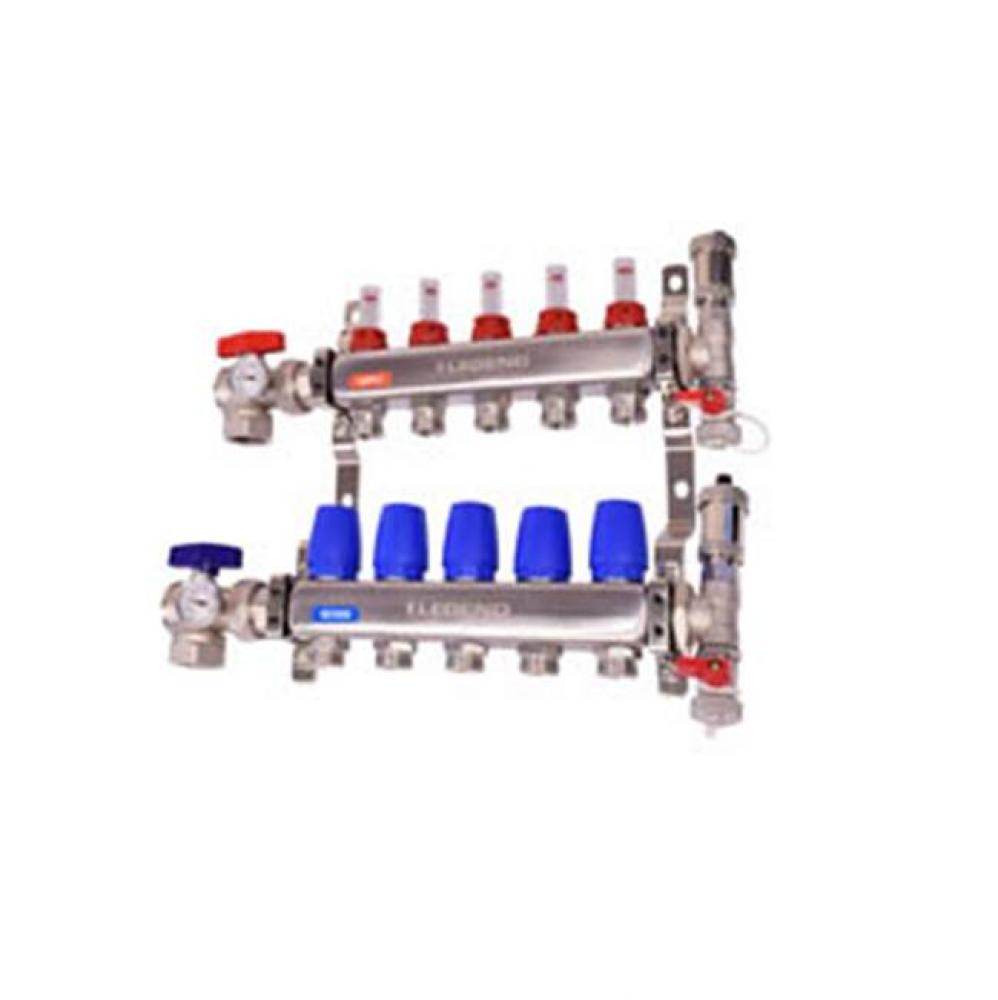 12-PORT 1'' SS MFD W/ANG ISO VL