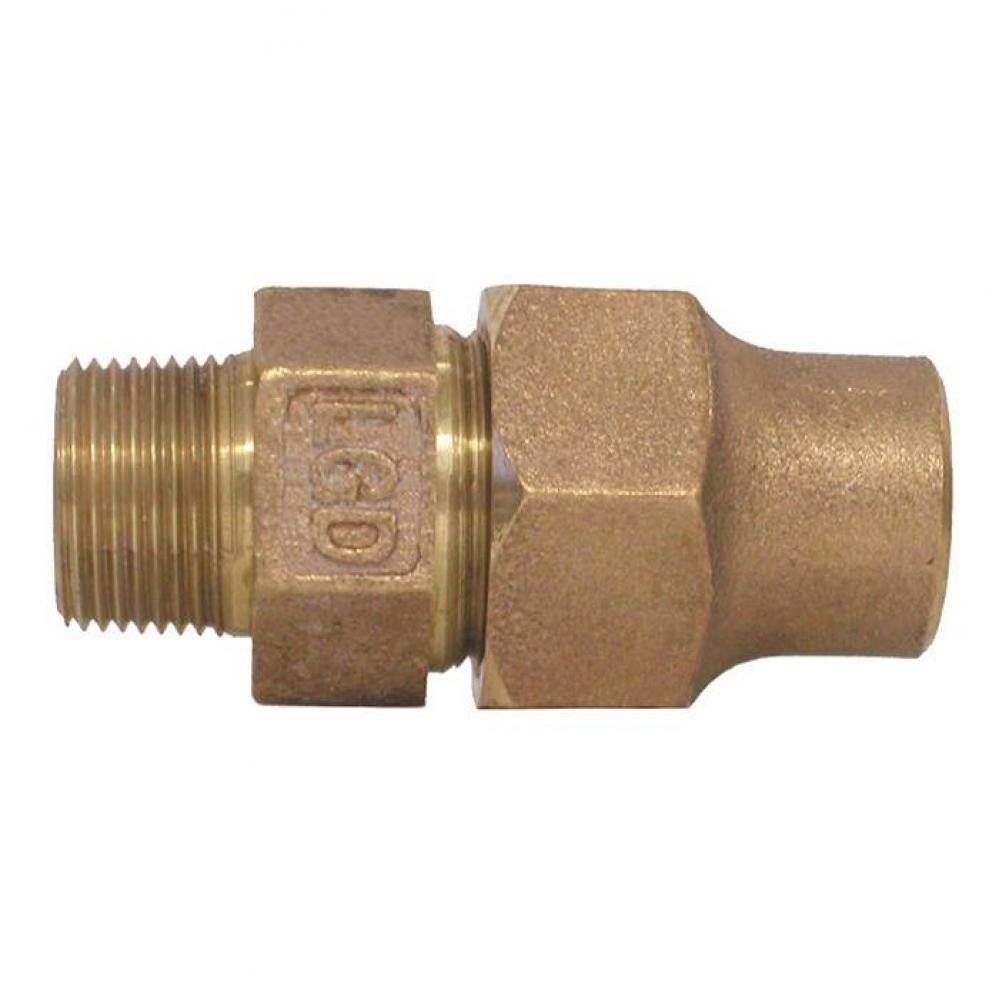 1-1/2'' T-4100NL No Lead Bronze Flare x MNPT Coupling