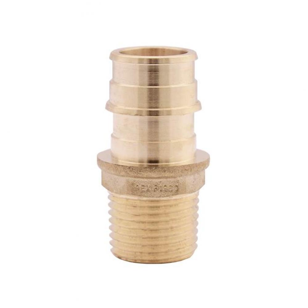 1/2'' No Lead / DZR Brass F 1960 PEX MNPT Adapter