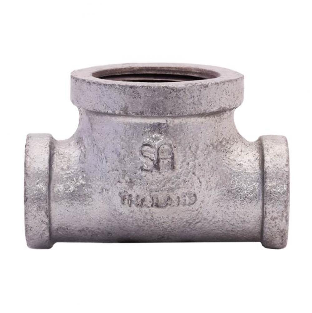 1-1/4 x 1-1/4 x 1-1/2 SA Galvanized Reducing Tee FNPT x FNPT x FNPT