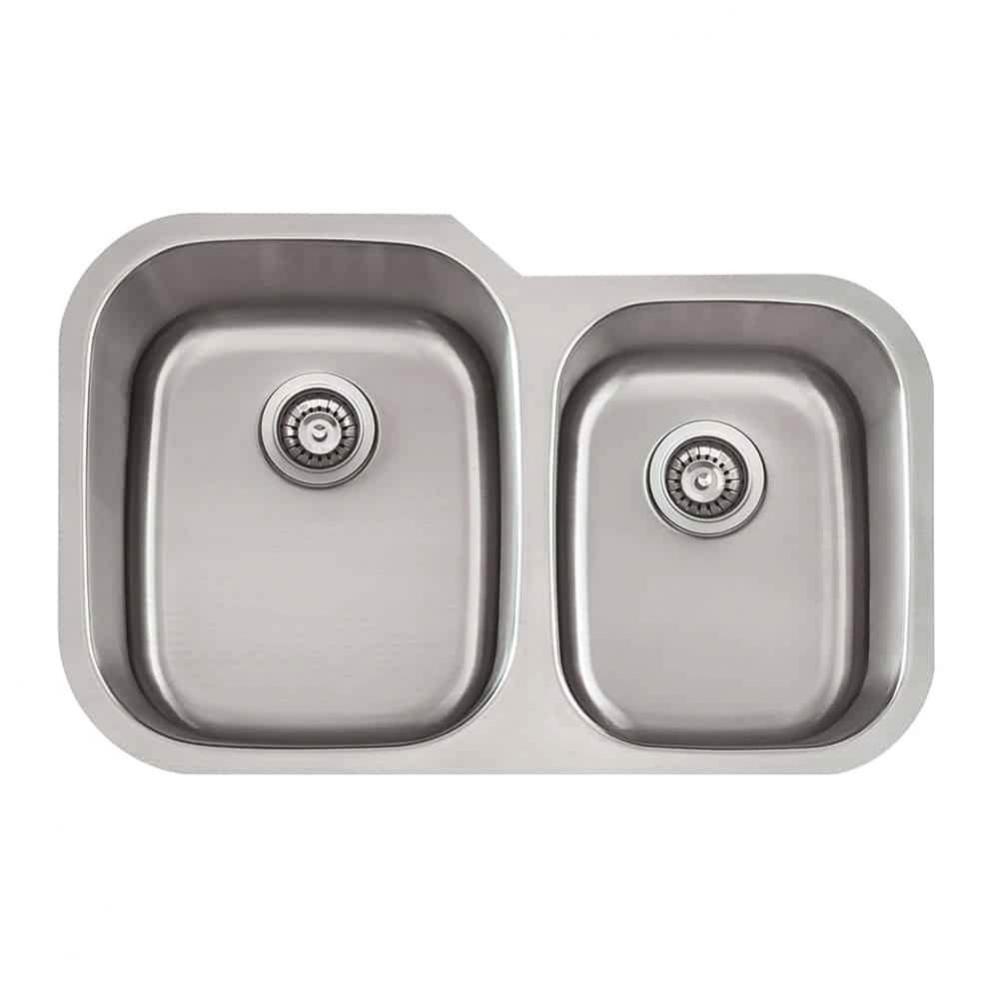 Undermount Double Bowl 31-5/8'' x 20-3/4'' x 9/8''