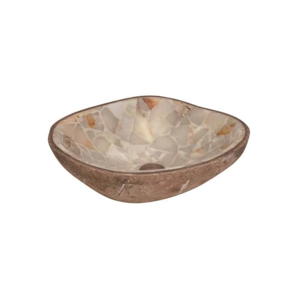 Above Counter Single Bowl Dimensions: Irregular