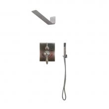 Lenova TPS208PC - 3PC - Shower Set Includes: Shower Head Square 16'' x 4-3/4'' Thermostatic/Pres