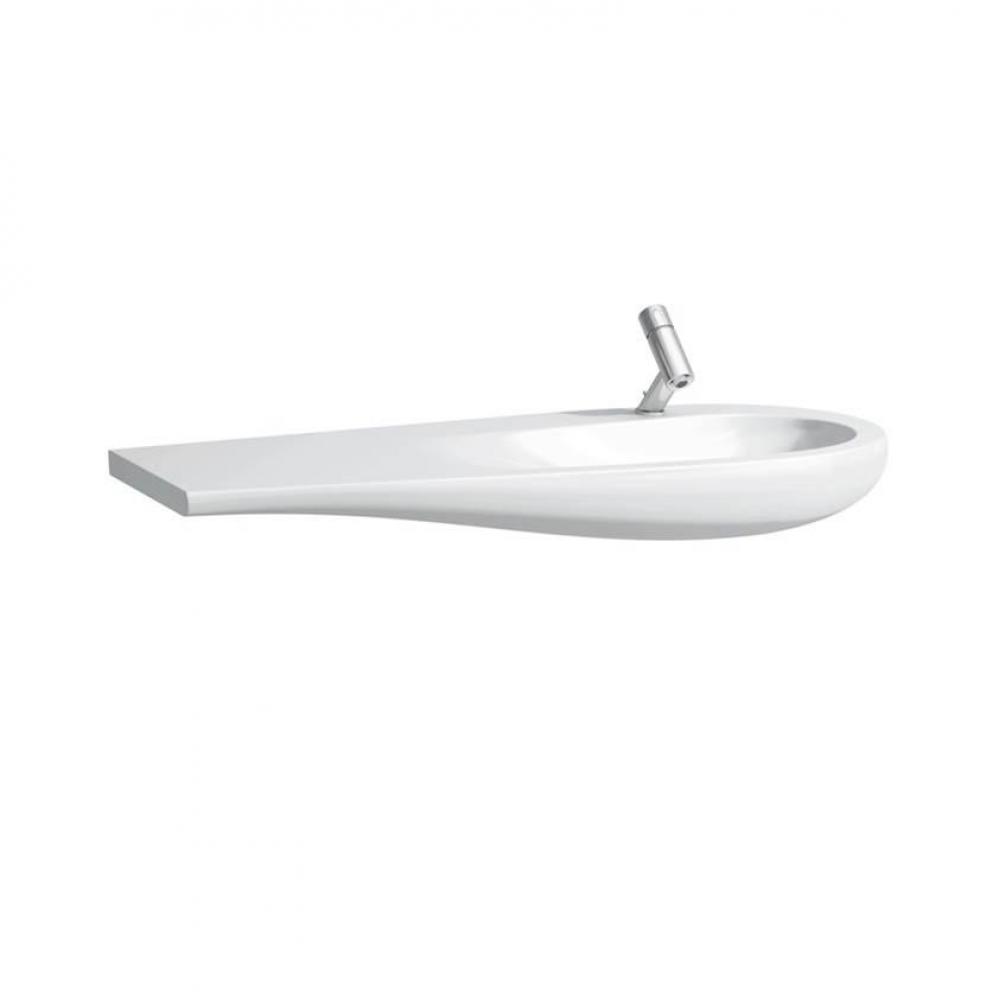Countertop washbasin, shelf left, 1200