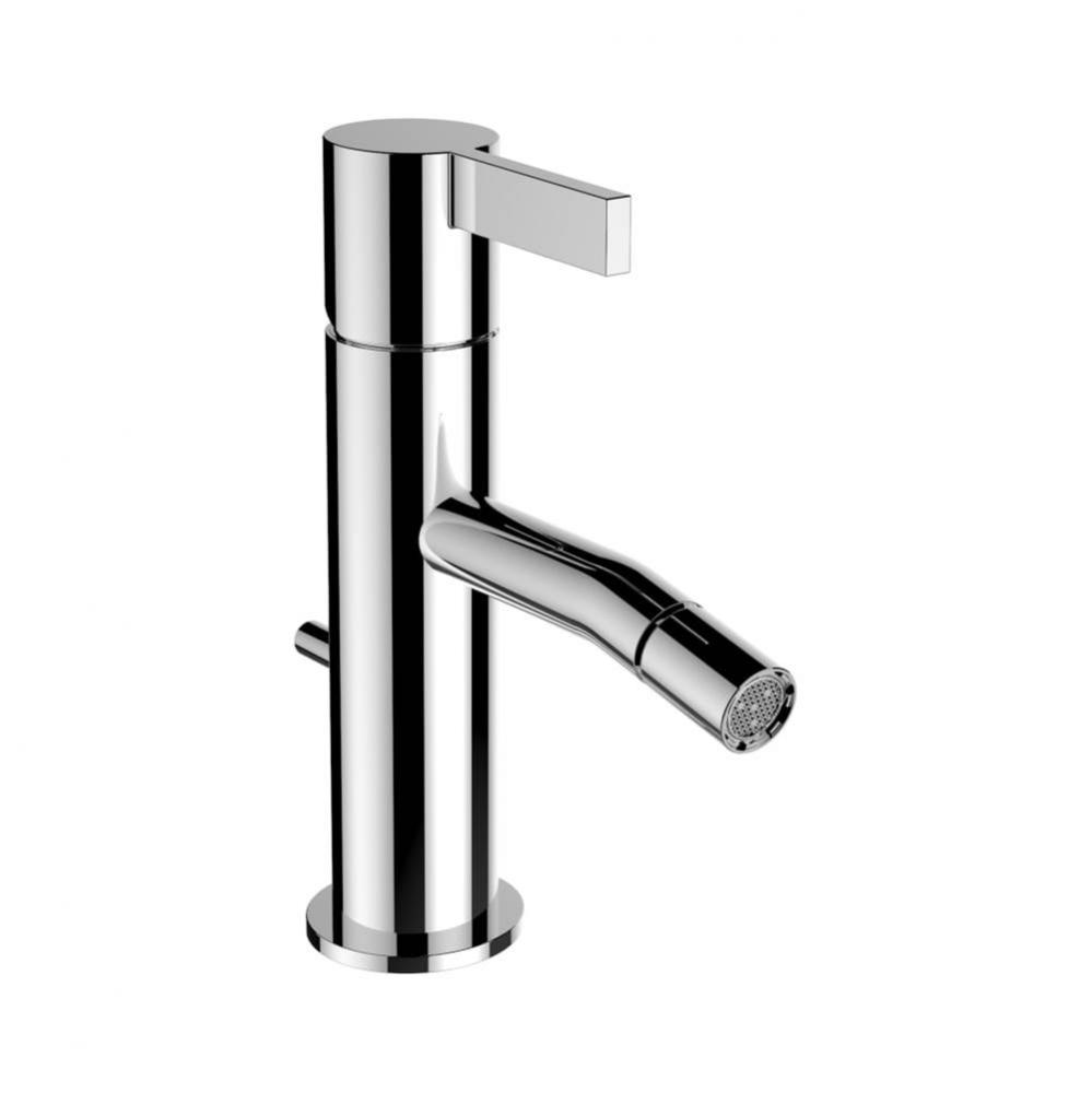 Single Lever Bidet Mixer, Projection 4-3/8'', Fixed Spout, Without Pop-up Waste With Rod