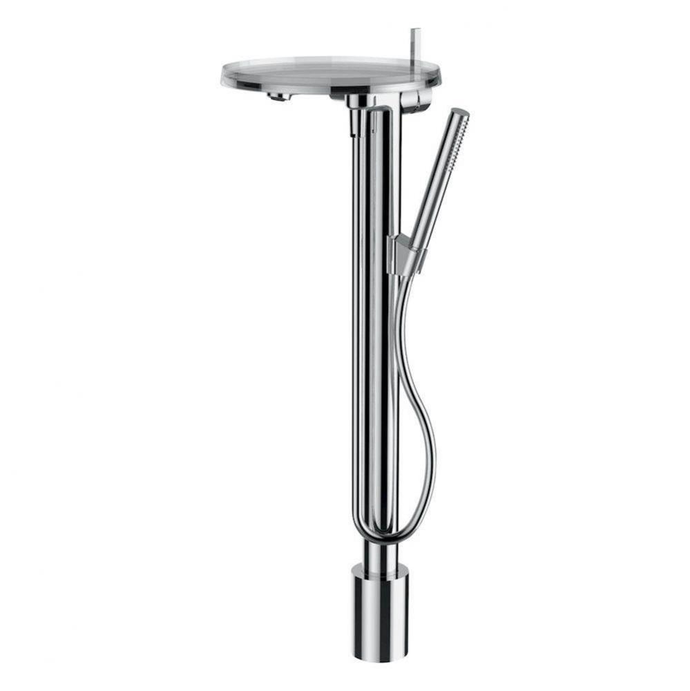 Kartell Freestanding Column Bath Mixer Projection 7-15/16'', W. Accessories, W. Disc Bow