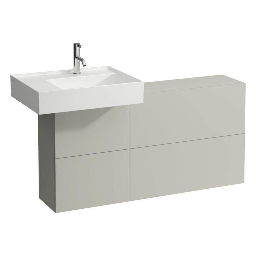 Sideboard ONLY with 1 door and 2 flaps, basin left, matching washbasins 810334, 810335, 810338, 81