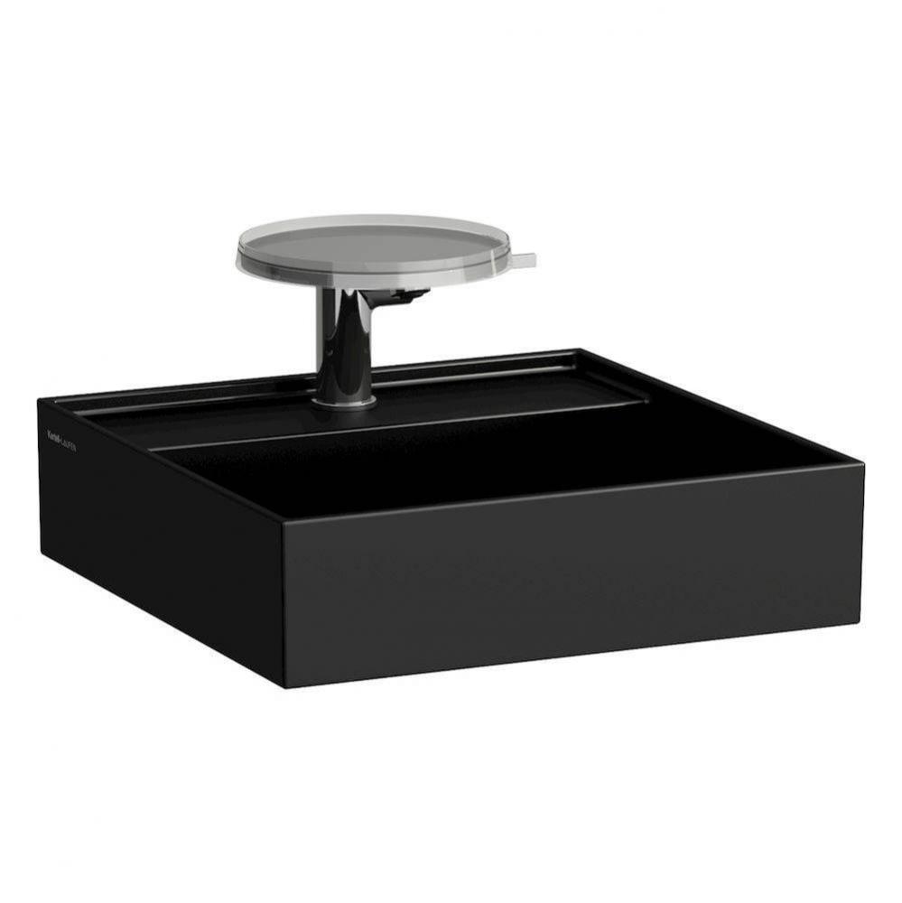 Small washbasin with concealed outlet, w/o overflow, wall mounted